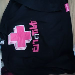 Pink dolphin black and pink crosses sweatshirt size medium m